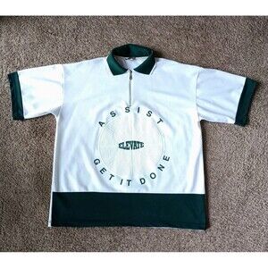 Vintage Base Camp Shirt Men's Large 1/4 Zip Short Sleeve